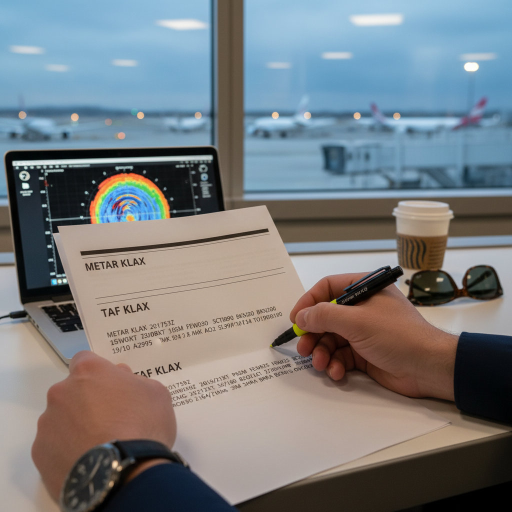 METAR weather report pilot aviation document