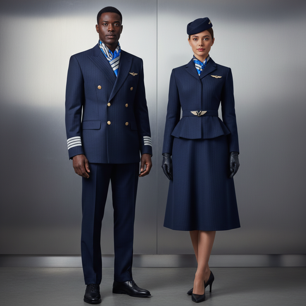 airline crew uniform fashion design Ozwald