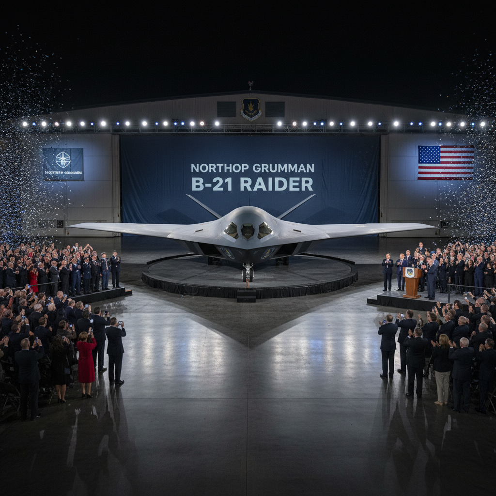 B-21 Raider stealth bomber rollout ceremony