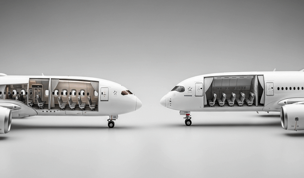 Professional photograph related to: Boeing 787 vs Airbus A350 — Which Is Better for Passengers?. Hig