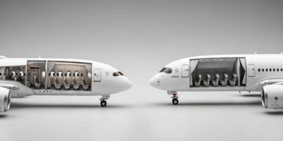 Professional photograph related to: Boeing 787 vs Airbus A350 — Which Is Better for Passengers?. Hig